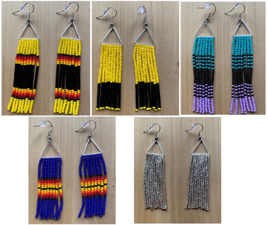 Waterbird Beaded Fringe Earrings