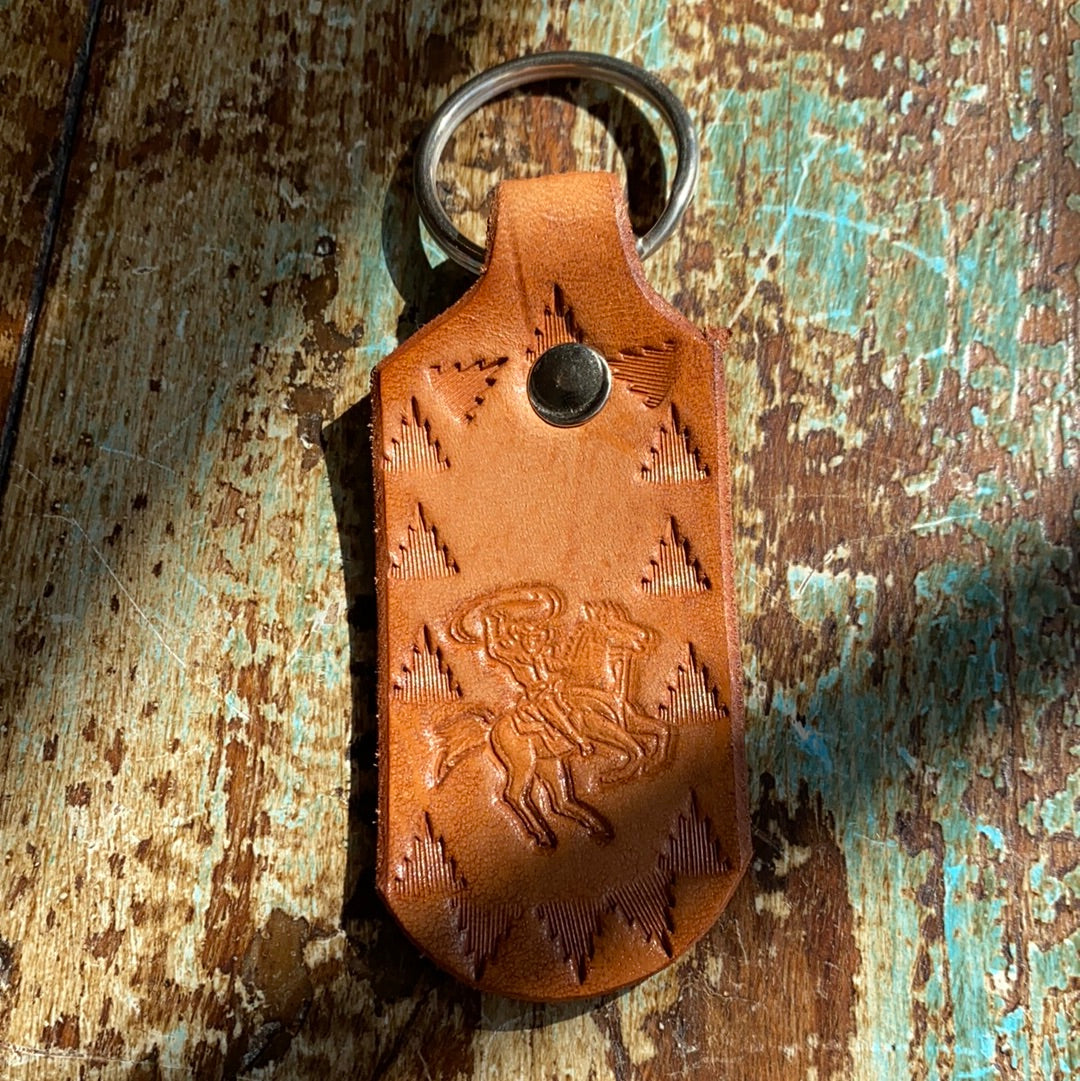 Rustico AC0138-0001 Super Loop Leather Keychain in Dark Brown