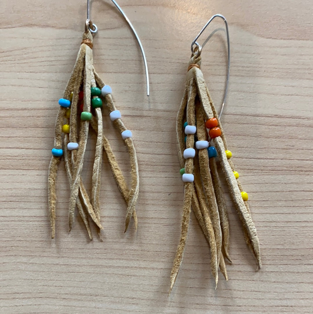 Waterbird Beaded Fringe Earrings