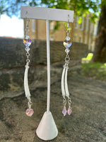 Dentalium Shell Earrings - Two Strands Made by Carmen Tiger (Copy)