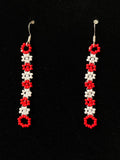 daisy chain earrings, Made by Mvskoke Artist, Ernest Tiger