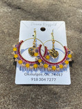 Beaded Hoop Earrings