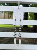 Daisy Chain Earrings With Dentalium Made by Carmen Tiger