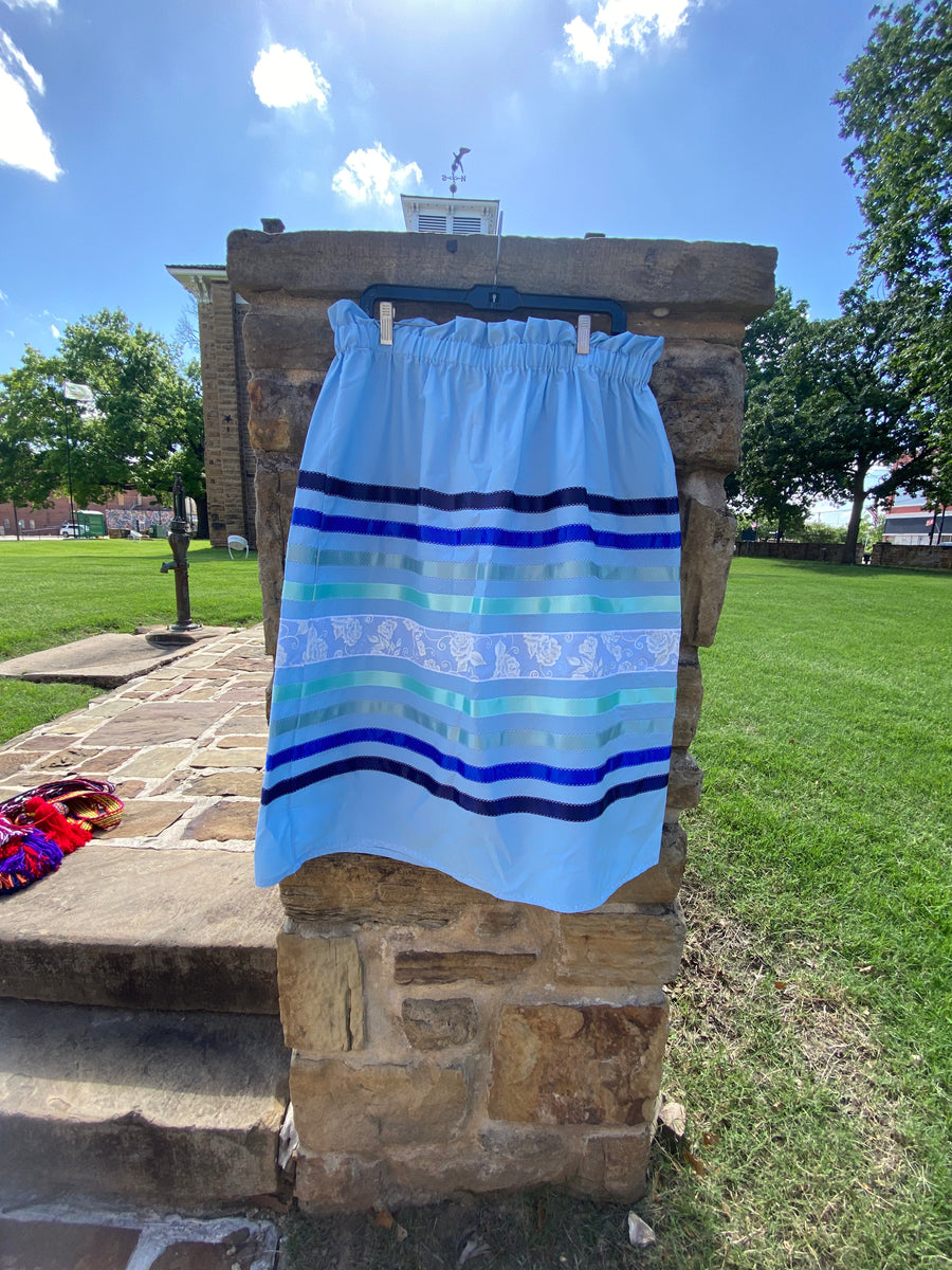 Adult Ribbons skirts, Made by Mvskoke Artist, Emma Ren – Redstick Gallery