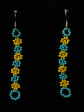 daisy chain earrings, Made by Mvskoke Artist, Ernest Tiger