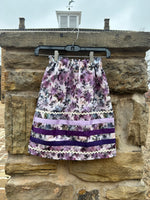 Purple Floral print skirts Made By Victoria Tiger (Variety of Sizes)