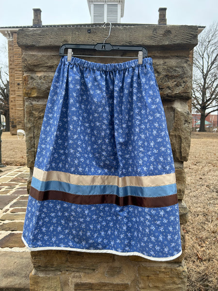 Adult Blue skirt with 3 ribbons Made by Victoria Tiger