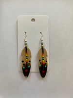 Wooden Feather Earrings (Various Colors Available)