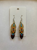 Wooden Feather Earrings (Various Colors Available)