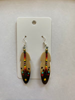 Wooden Feather Earrings (Various Colors Available)