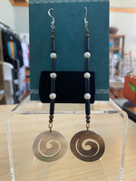 Spiral Shell Long Earrings Made By Amanda Rutland