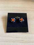 Flat Beaded Stud Earrings