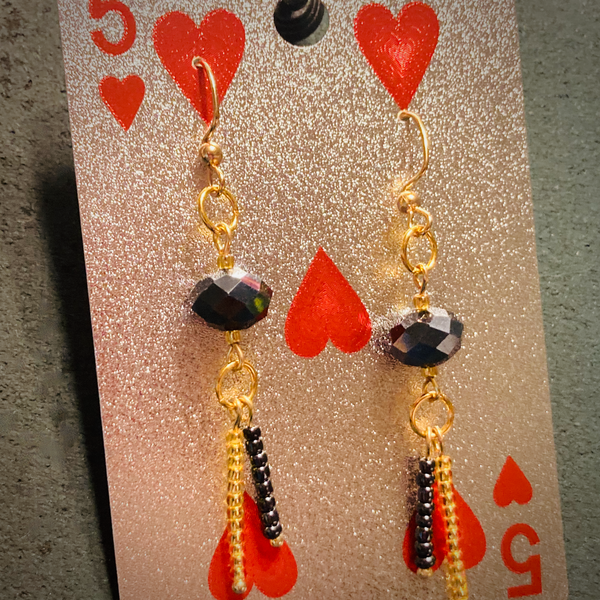 Beded Earrings Made By Scarlet Garlands