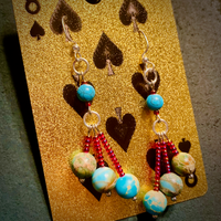 Beaded Earrings Made By Scarlet Garlands