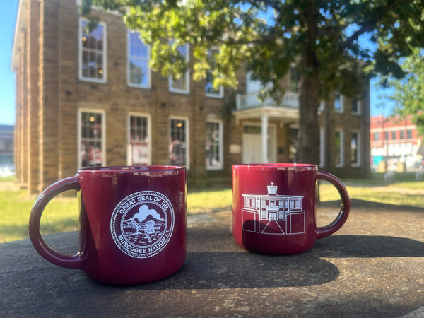 Maroon Council House & Muscogee Seal Printed Mugs