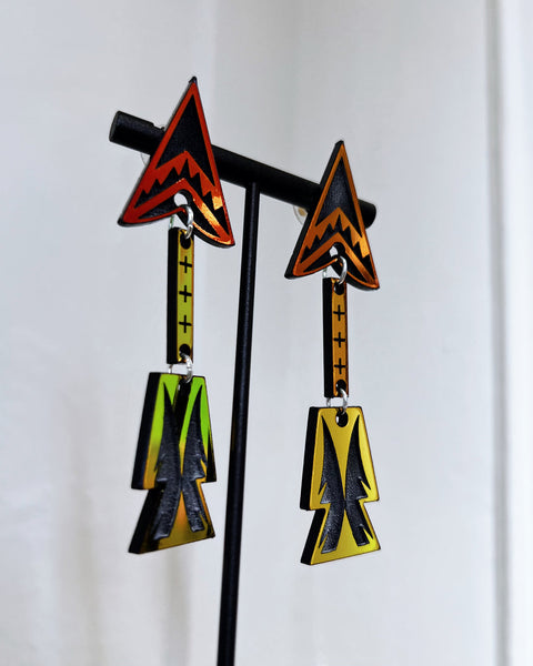 1 Tier Arrow Earrings made by Rykelle Kemp (variety of colors)