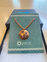 Tobacco Flower necklace. Made By Mvskoke Artist, Amanda Rutland