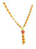 daisy chain necklace W/ turtle charm