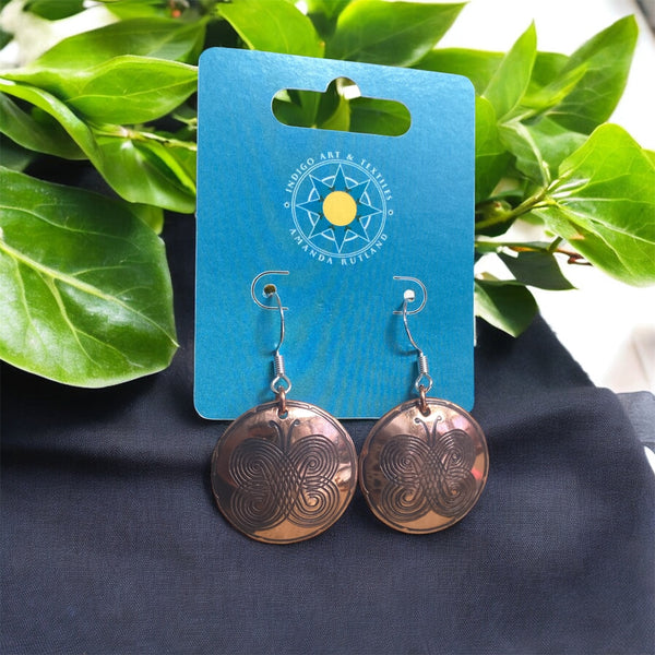 Perpetual Butterfly Drop Earrings. Made By Mvskoke Artist, Amanda Rutland