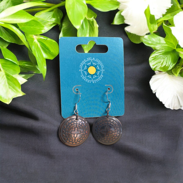 Red Town Earrings. Made By Mvskoke Artist, Amanda Rutland