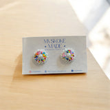 Confetti Mini Studs Made By Mvskoke Made Beadwork