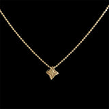 Silver star pendent with beaded chain