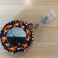 Orange/Black & White Badge Holder