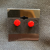 Flat Beaded Stud Earrings